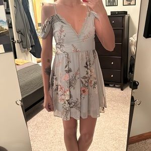 Lulus Blue Floral Dress